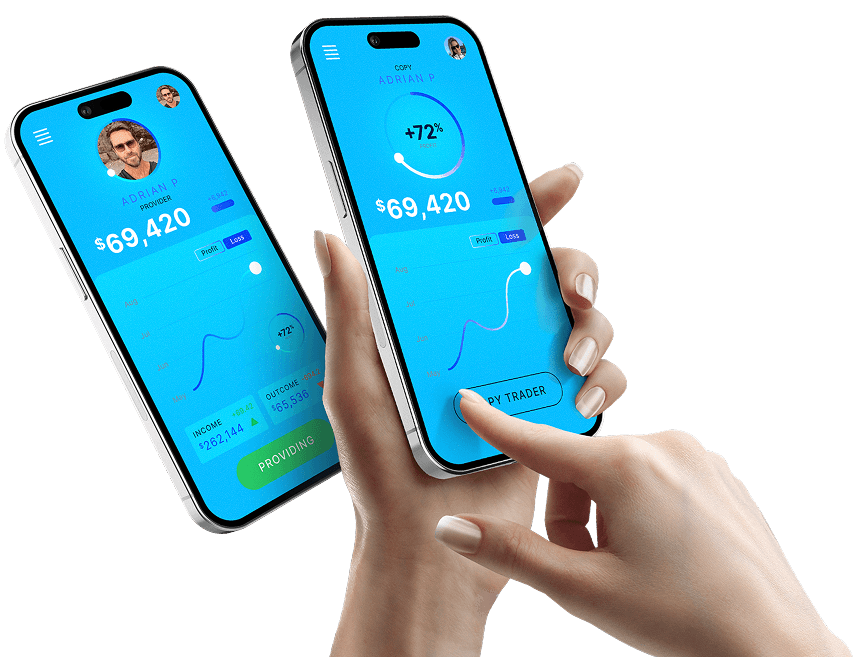 Image of a hand holding phone